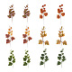 Crafans 30Pcs 6 Colors Artificial Plastic Maple Leaf(AJEW-CF0001-03)-1