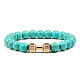 Bracelet de bijoux haltère en alliage bleu turquoise pour hommes(GK5142-19)-1