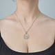 201 Stainless Steel Hollow Eye Pendant Necklace(NJEW-OY002-02)-2