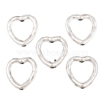 Tibetan Style Alloy Bead Frame, Heart, Antique Silver, 13.5x13x3mm, Hole: 1.8mm, Inner Size: 9x10mm(FIND-E054-12AS)