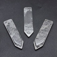 Natural Quartz Crystal Cabochons, Rock Crystal Cabochons, Sword, 51.5~54x12.5~14x5~6mm(G-P384-E10)