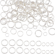 DICOSMETIC 120Pcs 3 Styles 304 Stainless Steel Split Rings, Double Loops Jump Rings, Silver, 5~10x1~2mm, Inner Diameter: 3.8~8mm, Single Wire: 0.5~1mm, 40pcs/style(STAS-DC0009-12)