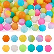 Pandahall 72Pcs 12 Colors Luminous Round Food Grade Silicone Beads, Chewing Beads For Teethers, DIY Nursing Necklaces Making, Mixed Color, 15x14.5mm, Hole: 2mm, 6pcs/color(SIL-TA0001-37)