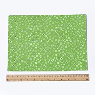 Floral Pattern Printed A4 Polyester Fabric Sheets, Self-adhesive Fabric, for Garment Accessories, Lime Green, 30x21.5x0.03cm(DIY-WH0158-63A-07)
