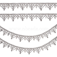 Glass Rhinestone Cup Chains, Tassel Chains, with Iron Findings, Wedding Dress Decorative, Crystal, 22x4.5mm, about 3.00 Feet(0.91m)/Card(FIND-WH0050-20)
