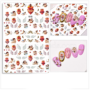 Nail Art Stickers Decals, Self Adhesive, for Nail Tips Decorations, Jupiter Pattern, 10x8cm(RELI-PW0001-092F)