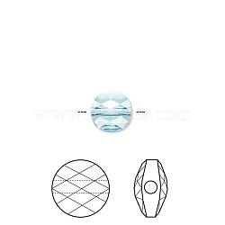 Austrian Crystal Beads, 5052, Crystal Passions, Faceted Mini Round, 202_Aquamarine, 6x3mm, Hole: 1mm(5052-6mm-202(U))