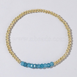 Colorful Mixed Brass Synthetic Gemstone Bead Copper Bracelet Women's Fashion Jewelry Wholesale(RJ2833-6)