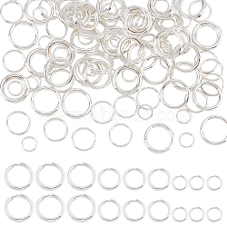 DICOSMETIC 120Pcs 3 Styles 304 Stainless Steel Split Rings, Double Loops Jump Rings, Silver, 5~10x1~2mm, Inner Diameter: 3.8~8mm, Single Wire: 0.5~1mm, 40pcs/style(STAS-DC0009-12)