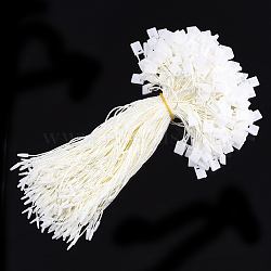 Polyester Cord with Seal Tag, Plastic Hang Tag Fasteners, Creamy White, 185~195x1mm, about 850pcs/bag(CDIS-T001-09J)