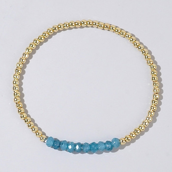 Colorful Mixed Brass Synthetic Gemstone Bead Copper Bracelet Women's Fashion Jewelry Wholesale