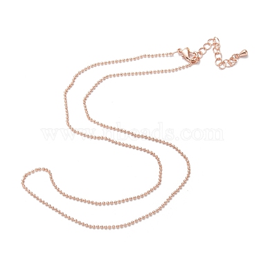 Brass Ball Chain Necklaces(X-NJEW-K123-02RG)-2