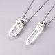 Colliers pendants de bouteille de parfum en cristal de quartz naturel(G-K295-C-P)-4