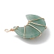 pendentifs enveloppés de fil de cuivre d'aventurine verte naturelle(PALLOY-JF02685-03)-4