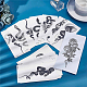 20 Sheets 20 Style Cool Body Art Removable Snake Temporary Tattoos Stickers(STIC-CP0001-02)-6