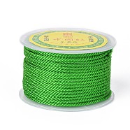 Polyester Milan Cord for DIY Jewelry Craft Making, Lime Green, 3mm, about 27.34 yards(25m)/roll(OCOR-F011-D12)