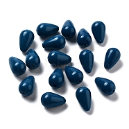 Opaque Acrylic Beads, Teardrop, Marine Blue, 12.5x9mm, Hole: 1.4mm(OACR-Q196-04C)
