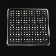 Square ABC Plastic Pegboards used for 5x5mm DIY Fuse Beads, Clear, 79x79x5mm(DIY-Q009-10)