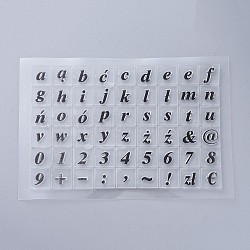 Silicone Stamps, for DIY Scrapbooking, Photo Album Decorative, Cards Making, Stamp Sheets, Alphabet & Number & Mark Pattern, 160x110x3mm(DIY-L036-E02)