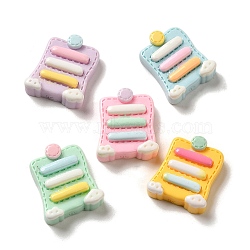 Opaque Cartoon Resin Decoden Cabochons, Sticky Note, Mixed Color, 21x18x6mm(RESI-G091-02)