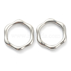 Non-Tarnish 304 Stainless Steel Linking Rings, Ring, Stainless Steel Color, 15x13.5x2mm, Inner Diameter: 10.5x10mm(STAS-P279-02A-P)