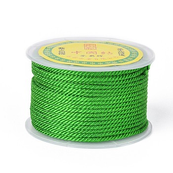 Polyester Milan Cord for DIY Jewelry Craft Making, Lime Green, 3mm, about 27.34 yards(25m)/roll