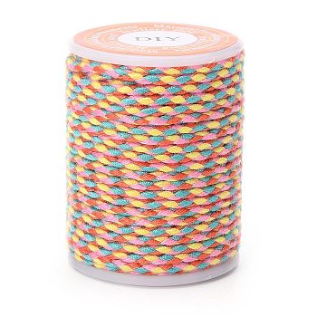 4-Ply Cotton Cord, Handmade Macrame Cotton Rope, for String Wall Hangings Plant Hanger, DIY Craft String Knitting, Colorful, 1.5mm, about 4.3 yards(4m)/roll