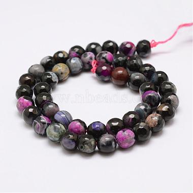 Faceted Natural Fire Crackle Agate Beads Strands(G-F447-8mm-B08)-2