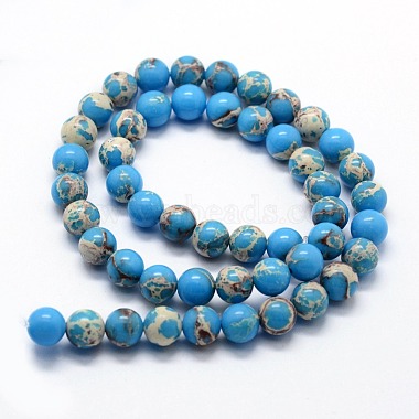 Synthetic Imperial Jasper Beads Strands(G-I199-35-6mm-E)-2