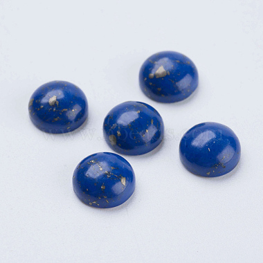 8mm Blue Half Round Lapis Lazuli Cabochons