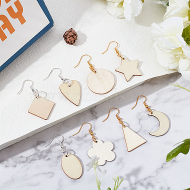 DIY Wood Dangle Earring Making Kits(DIY-NB0005-50)-4