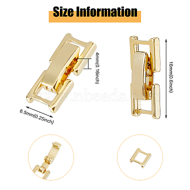 12Pcs Eco-Friendly Brass Watch Band Clasps(KK-FH0007-18)-2