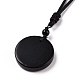 Adjustable Natural Mixed Gemstone Vortex Pendant Necklace with Nylon Cord for Women(NJEW-L171-05)-5