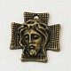 Tibetan Style Alloy Cross with Jesus Alloy Pendants for Easter Jewelry(K0P62071)-1