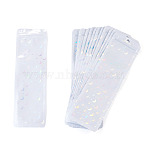 50Pcs Rectangle Glitter Holographic Plastic Yin-yang Zip Top Gift Bags, Self Sealing Reclosable Package Pouches for Pen Keychain Watch Storage, Moon, 21.7x6.5x0.02cm, Unilateral Thickness: 2.7 Mil(0.07mm)(OPP-TADJ0001-07A)