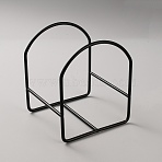 Stainless Iron Dishes Holder, Arch, Black, 113x120x140mm(AJEW-WH0752-493A)