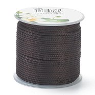 Polyester Braided Cords, for Jewelry Making Beading Crafting, Coconut Brown, 1.5mm, about 21.87 yards(20m)/roll(OCOR-I006-A05-02)