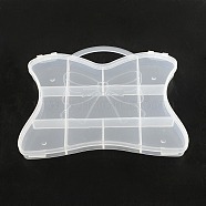 Bag Plastic Bead Storage Containers, 11 Compartments, Clear, 10.5x14.8x1.9cm(X-CON-Q023-12)