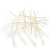 Brass Ball Head pins, Golden Color, Size:  about 0.5mm thick, 24 Gauge,, 50mm long, Head: 1.5mm(RP0.5X50MM-G)