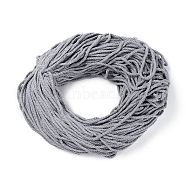 Cotton Thread Cords, 3-Ply, For Jewelry Making, Dark Gray, 5~5.8mm, 109.4 yard(100m)/bundle(OCOR-C001-02N)