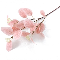 Silk Cloth & Plastic Artificial Eucalyptus Leaf, for Wedding Indoor Outdoor Home Garden Porch Window Plant Decoration, Pink, 540mm(PW-WG68C90-02)