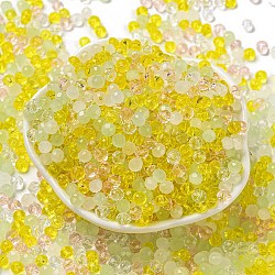 Glass Beads, Faceted, Rondelle, Champagne Yellow, 4x3mm, Hole: 0.4mm, about 820pcs/60g(EGLA-A034-SM4mm-45)