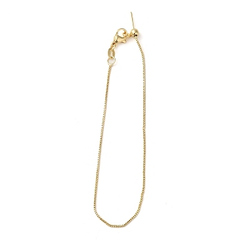 Rack Plating Brass Box Chain Bracelet Making, with Lobster Claw Clasps, Long-Lasting Plated, Cadmium Free & Lead Free, Light Gold, 8-1/2 inch(21.7cm)