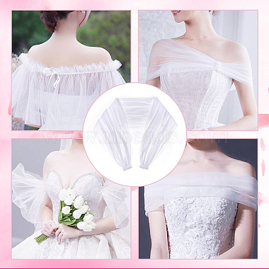 Detachable Polyester Bridal Lace Shawls(AJEW-WH0348-22A)-6