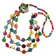 разноцветные ожерелья-нагрудники из натуральных кокосовых бусин(NJEW-A007-03C)-1