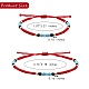 Ensemble de bracelets et bracelets de cheville en perles de verre et en laiton de style 4pcs 4(SJEW-SW00003-05)-4