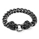 304 Stainless Steel Cuban Link Chains Bracelets(BJEW-D031-13B)-1
