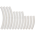 12Pcs 3 Style Tube 925 Sterling Silver Beads, Silver, 15~25x2mm, Hole: 1~1.2mm, 4pcs/style(STER-BBC0005-61)
