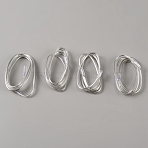 Plastic Covered Aluminum Wire, Bendable Metal Craft Wire, for Crafts Jewelry Making, Platinum, 700~702x3~5mm(AW-WH0006-02)