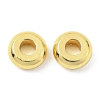 Brass Beads, Cadmium Free & Lead Free, Long-Lasting Plated, Disc, Real 18K Gold Plated, 4x1.5mm, Hole: 1.5mm(X-KK-D032-01C-G)